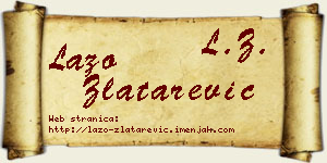 Lazo Zlatarević vizit kartica